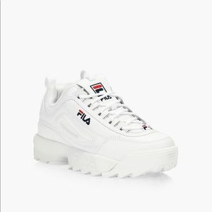 Fila Women's Disruptor II Premium Sneakers in White